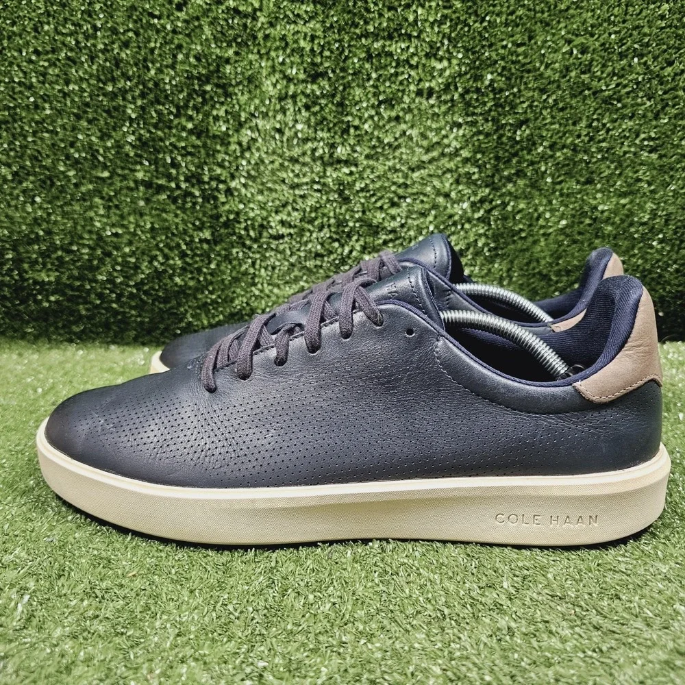 Cole Haan Grand Crosscourt Daily Laser Blue Leather Sneakers Mens Size 11.5